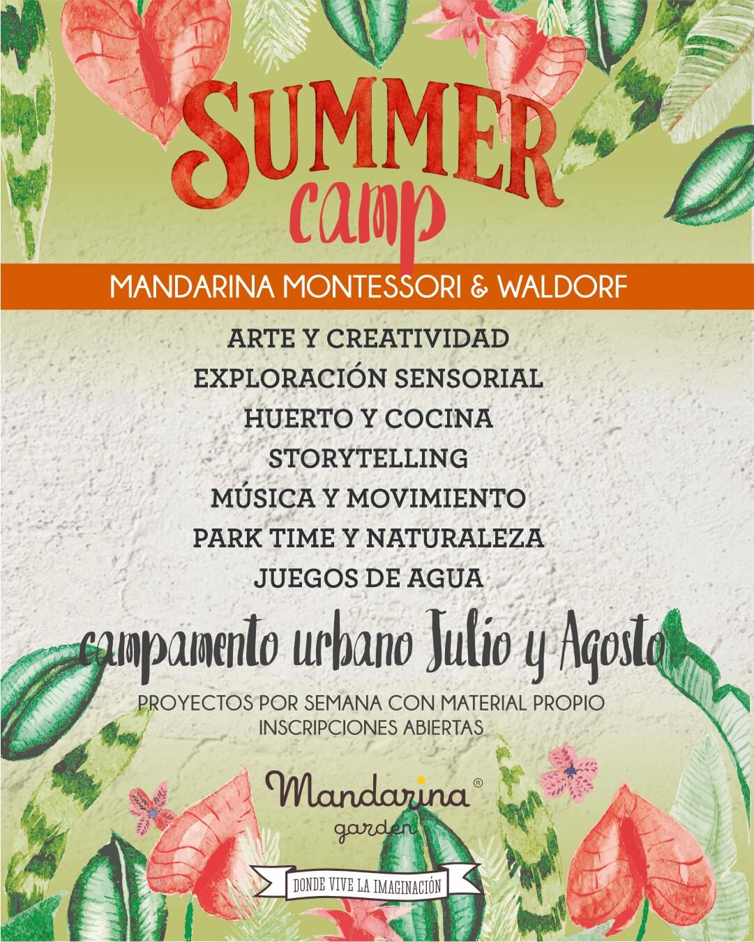 Mandarina garden Campamento Verano Montessori en Alicante