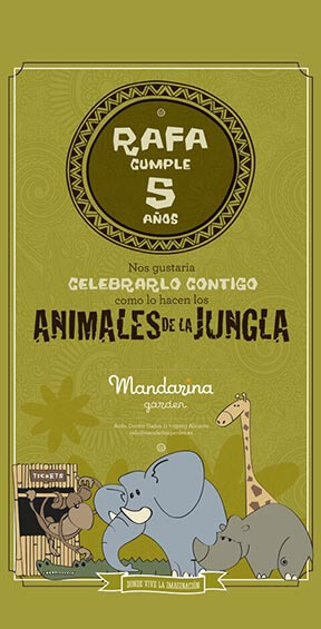 Cumpleaños Mandarina Animales de la jungla