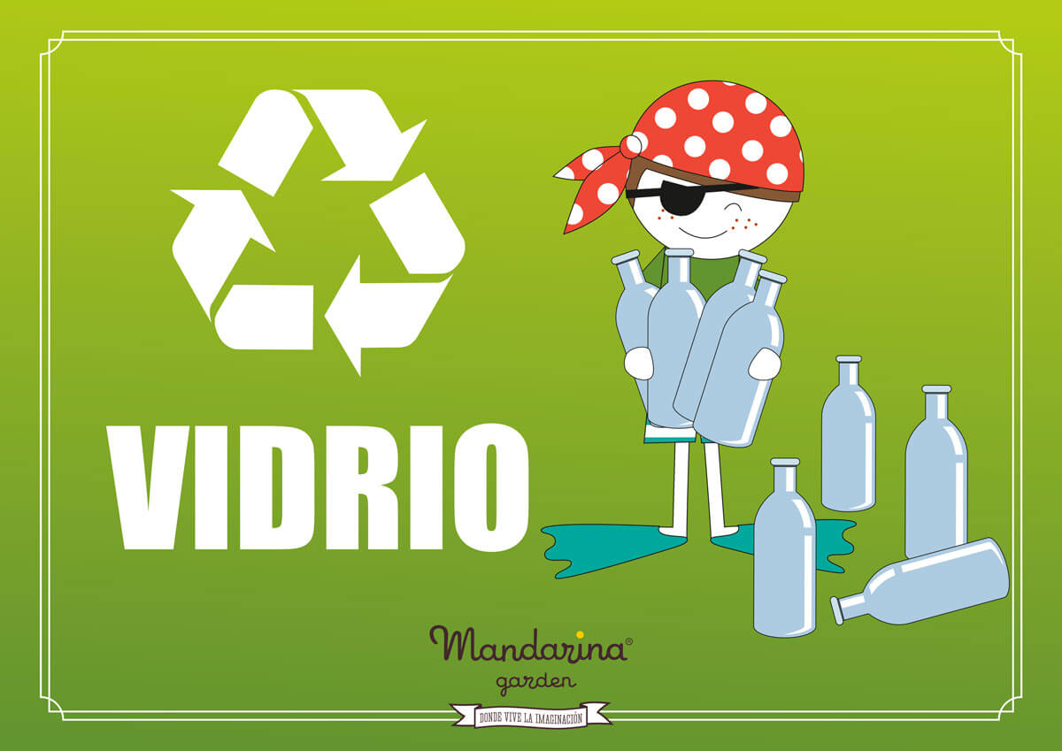 Cartell per a reciclar vidre i cristall a casa