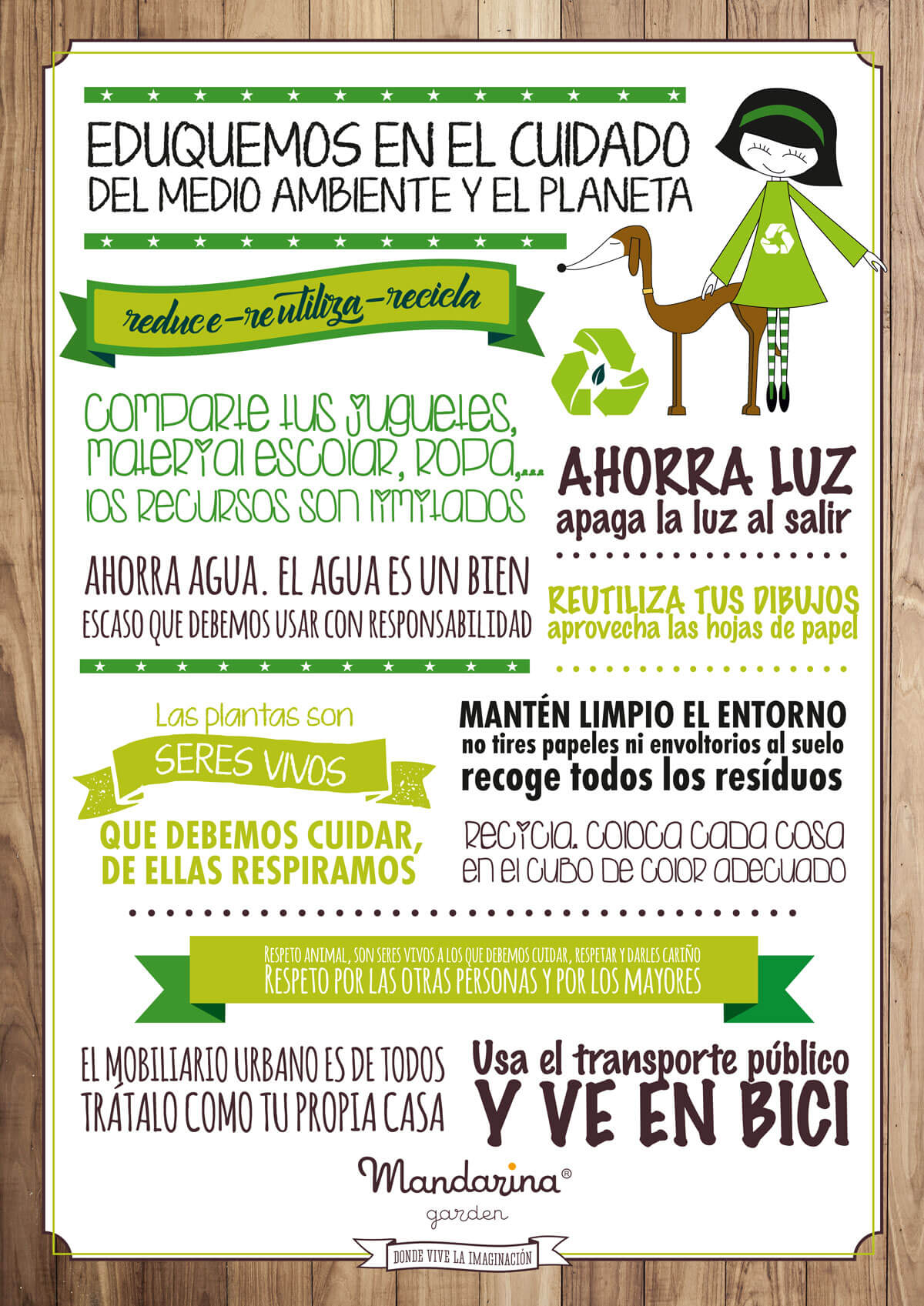 Eco-friendly standards of Mandarina garden