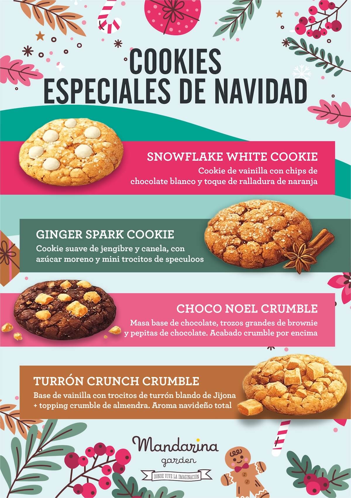 Nuevas galletas navideñas en Mandarina garden